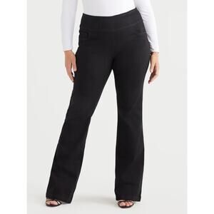 Sofia Jeans Womens Jeans High Rise Pull On 32.5 Inseam Black Size 16 W